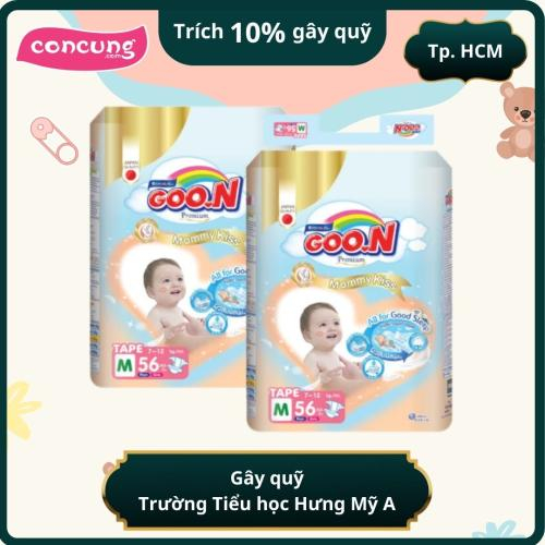 Tã Dán GOO.N Mommy Kiss (M,7kg-12kg, 56 Miếng)