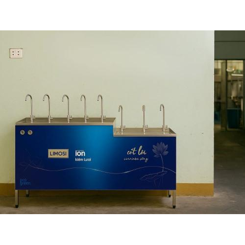 1. Giới thiệu máy lọc nước ion kiềm 120L 8 vòi nóng lạnh nguội