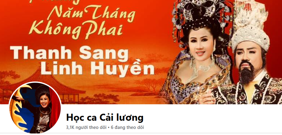 Fanpage học ca Cải lương