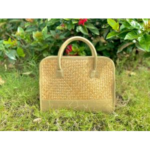 Cặp Laptop Cỏ Bàng 14" Thủ Công Chống Sốc | Thảo Điền Phú Mỹ