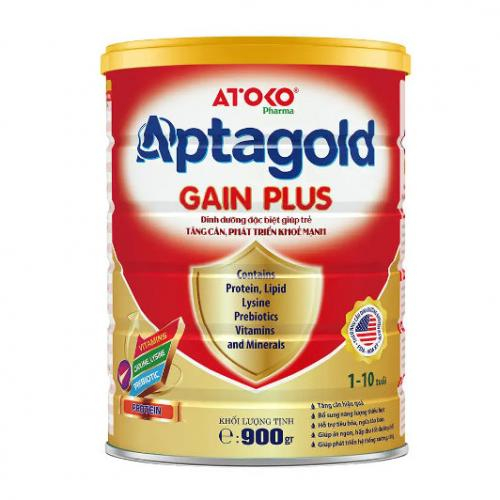 Sữa bột Aptagold Gain Plus Lon 900gr (1-10 Tuổi)