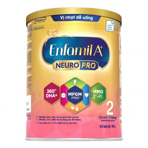 Sữa Bột Enfamil A+ NeuroPro 2 Lon 400gr (6-12 Tháng)