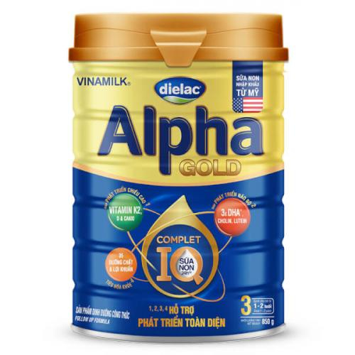 Sữa Bột Dielac Alpha Gold 3 Lon 850gr (1-2 Tuổi)