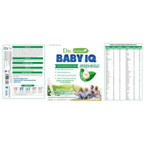 Dr BABY IQ SURE GOLD DÀNH CHO NGƯỜI TỪ 18 TUỔI TRỞ LÊN